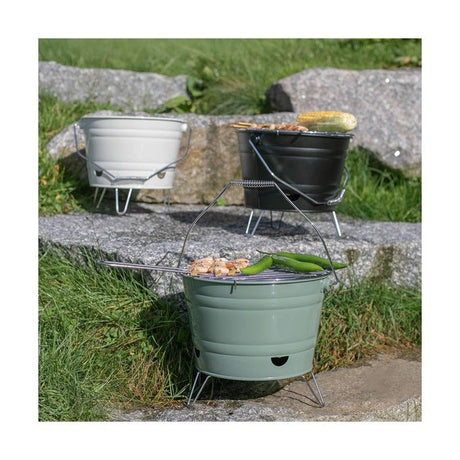 Barbecue a charbon portable - LIVOO - DOC327N - Ř27 cm - Grille en acier chromé - Hauteur 24 cm - Pieds pliables - Poignées