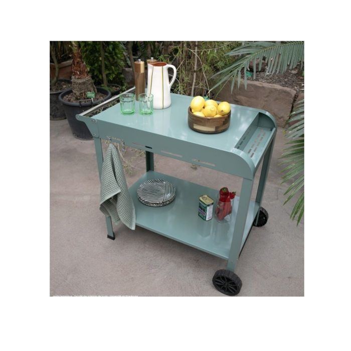 Desserte pour plancha - LIVOO - GS168V - Vert / Noir - 70 x 50 cm
