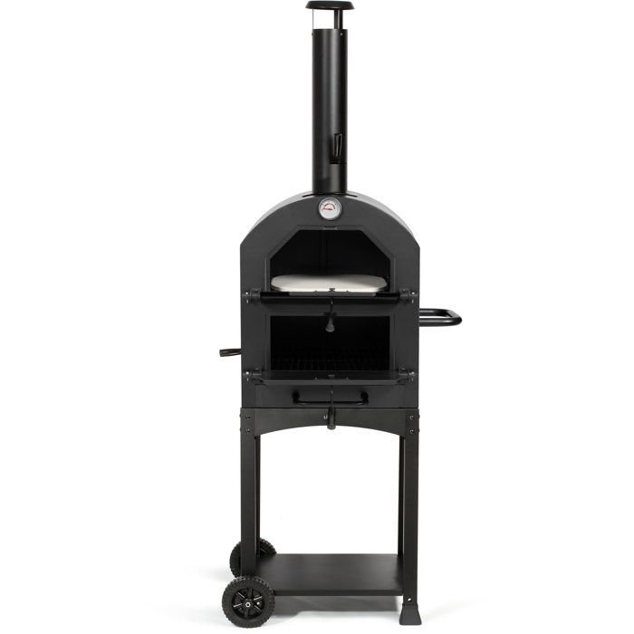 Four a pizza et tarte flambée - LIVOO - DOC331 - Compatible charbon et bois - Hauteur de cuisson 94 cm - Thermometre intégré