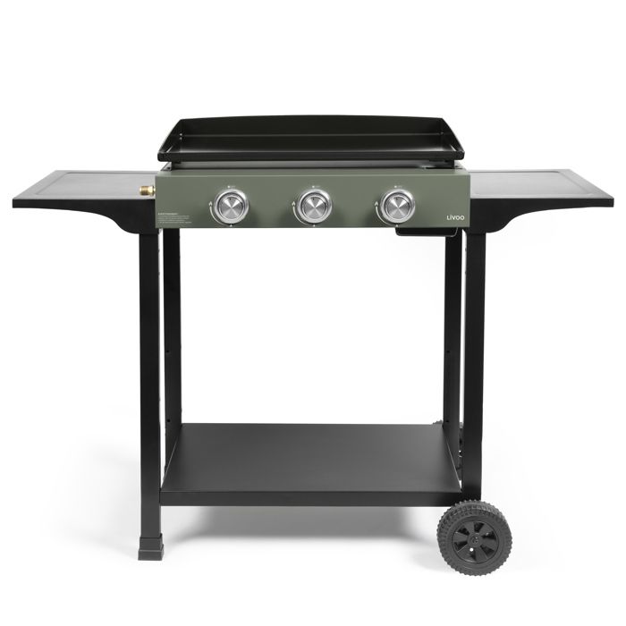 LIVOO Plancha gaz 7500w plaque acier émaillé 62x34,5cm - DOC326