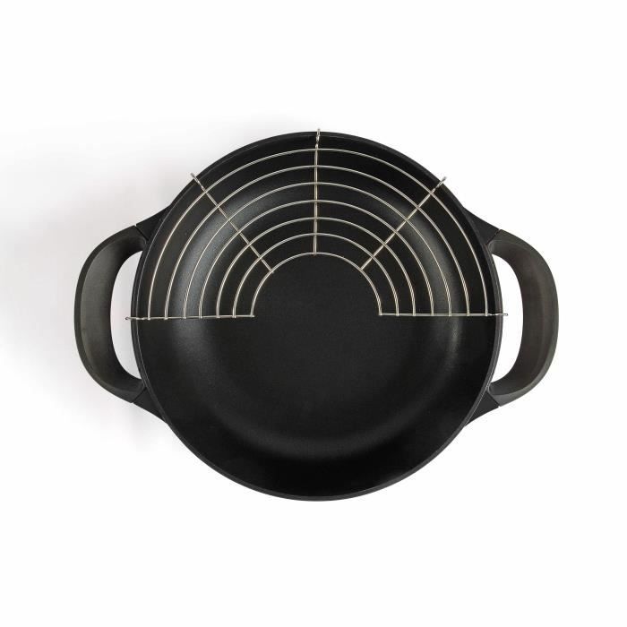 Wok électrique - LIVOO - DOC128N - 1500W - 4L, 6 personnes - Ø33 cm - Revetement antiadhésif - Thermostat réglable et amovible