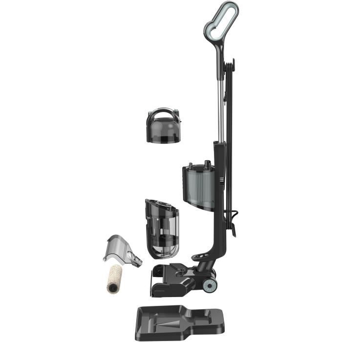 Aspirateur balai laveur filaire - LIVOO DOH143 CLEAN'UP - 600 W - 2 en 1 - 15 kPa - 80 dB - 2 réservoirs - Gris