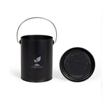 Seau a compost de cuisine - LIVOO - MES154N - 6 L - Ř18 cm - Hauteur 23 cm - Corps et couvercle en métal - Filtre charbon