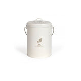 Seau a compost de cuisine - LIVOO - MES154C - 6 L - Ř18 cm - Hauteur 23 cm - Corps et couvercle en métal - Filtre charbon