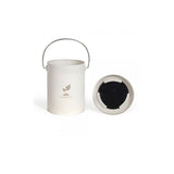 Seau a compost de cuisine - LIVOO - MES154C - 6 L - Ř18 cm - Hauteur 23 cm - Corps et couvercle en métal - Filtre charbon