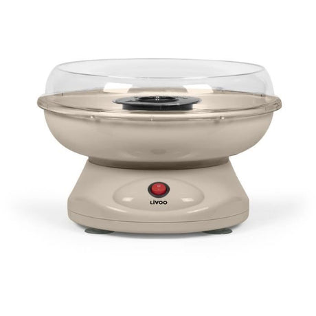 Machine a barbe a papa - LIVOO - DOM468C - 450W - Cuve et couvercle amovibles - Cuillere doseuse et 10 sticks en bambou inclus