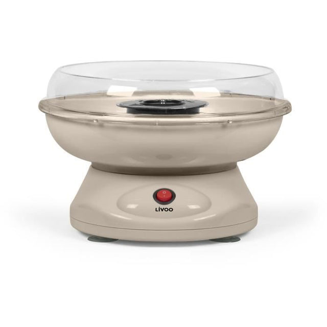 Machine a barbe a papa - LIVOO - DOM468C - 450W - Cuve et couvercle amovibles - Cuillere doseuse et 10 sticks en bambou inclus