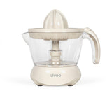 Presse-agrumes électrique - LIVOO - DOD131C - 25 W - 1 grand cône et 1 petit cône - 700 ml - Blanc cassé