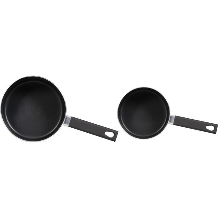 Set de 2 casseroles - LIVOO - MEP154R - Antiadhésif sans PFOA - Manche silicone - Tous feux