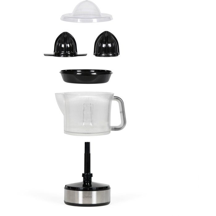 Presse-agrumes électrique - LIVOO - DOD210 - 40 W - 1 grand cône et 1 petit cône - Inox / Noir