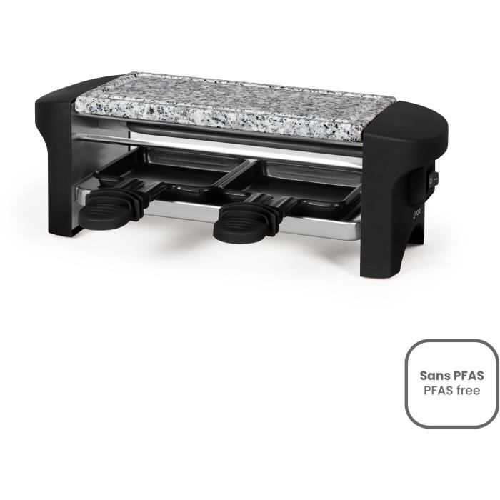 Appareil a raclette 2 personnes - LIVOO - DOC156N - 350W - 2 personnes - Plateau amovible en granite - Bouton on/off