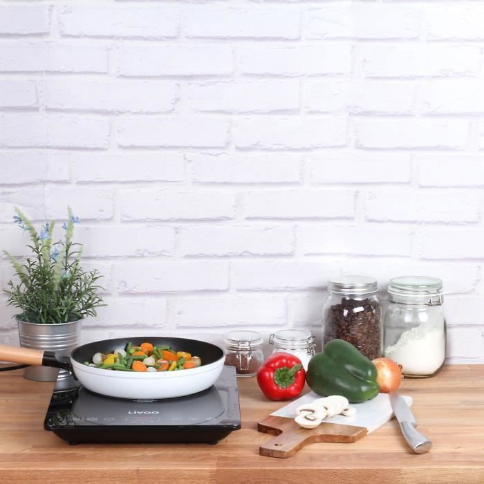Plaque a induction Double LIVOO DOC236 - 22cm - de 60∞ a 240∞ - Noir
