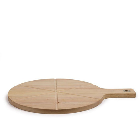 Set a pizza - LIVOO - MES138 - 40 x 30 x 1,5 cm - 1 roulette a pizza - En bois d'hévéa