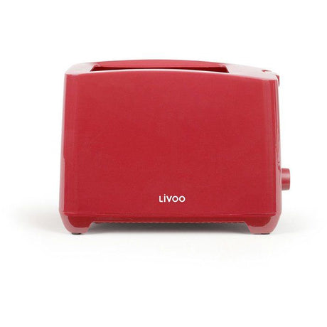 Grille-pain 2 fentes - LIVOO - DOD162RC - 750 W - Thermostat réglable : 7 niveaux - Rouge