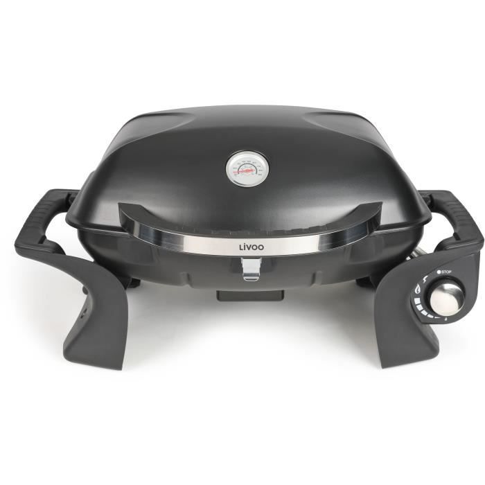 Barbecue a gaz portable LIVOO DOC275 - Acier ÈmaillÈ - Surface de cuisson 50x37.5 cm