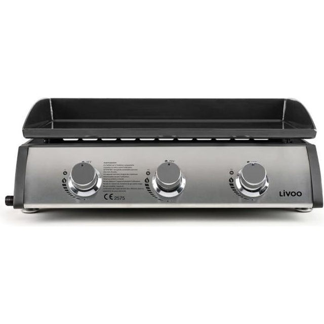 Plancha gaz - LIVOO - 3 bruleurs - 61 x 38 cm - DOC277