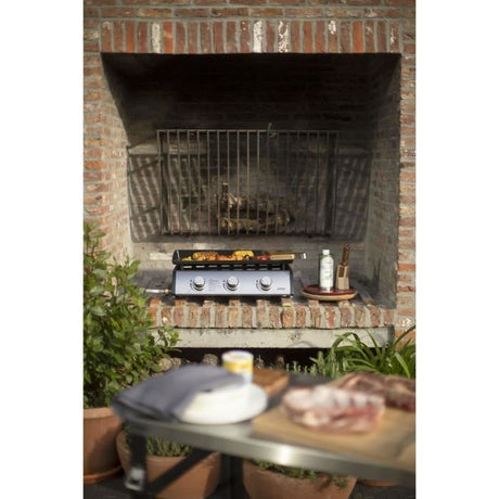 Plancha gaz - LIVOO - 3 bruleurs - 61 x 38 cm - DOC277