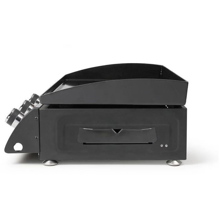 Plancha gaz - LIVOO - 3 bruleurs - 61 x 38 cm - DOC277