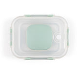 Set de 2 boîtes sous vide - LIVOO - MEN404V - 1,04 L et 1,5 L - Verre borosciliate - Couvercle en plastique - Emboîtables