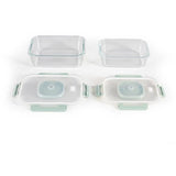 Set de 2 boîtes sous vide - LIVOO - MEN404V - 1,04 L et 1,5 L - Verre borosciliate - Couvercle en plastique - Emboîtables