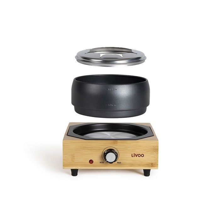 Appareil a fondue électrique - LIVOO - DOC287 - 800W - 2L - 8 personnes - Thermostat ajustable - Caquelon antiadhésif sans PFAS