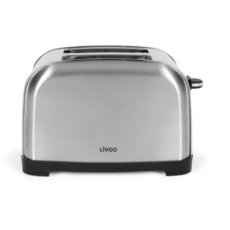 Grille-pain 2 fentes - LIVOO - DOD196 - 850 W - Thermostat réglable : 7 niveaux - Acier inoxydable