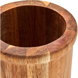 Set de 4 ustensiles avec pot - LIVOO - MES153G - Pot et ustensiles acacia FSC - En silicone 31 cm - Pot 15 sx 12 cm