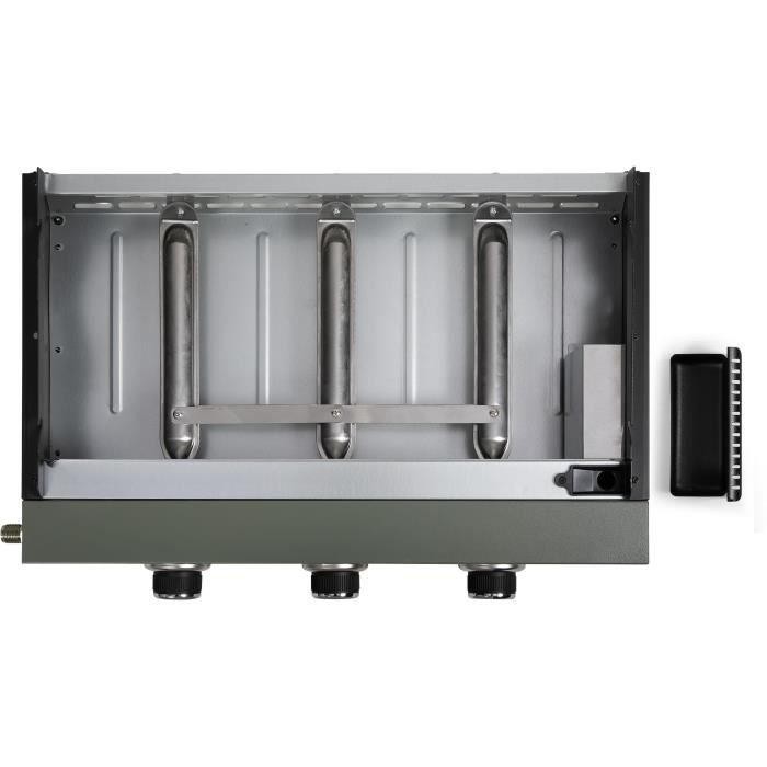 Plancha gaz - LIVOO - DOC324 - 67 x 47 x 24 cm -3 brûleurs - Vert / Noir