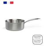 Casserole en acier inoxydable 18/10 Brigade 20 cm - LIVOO - MEP161 - Acier inox. Triply - Tous feux dont induction - Made in France