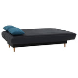 Banquette clic clac 3 places - Tissu anthracite -  Style scandinave - L 190 x P92 cm - LIV