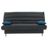 Banquette clic clac 3 places - Tissu anthracite -  Style scandinave - L 190 x P92 cm - LIV