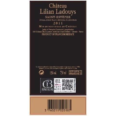 Château Lilian Ladouys 2011 Saint-Estephe - Vin rouge de Bordeaux