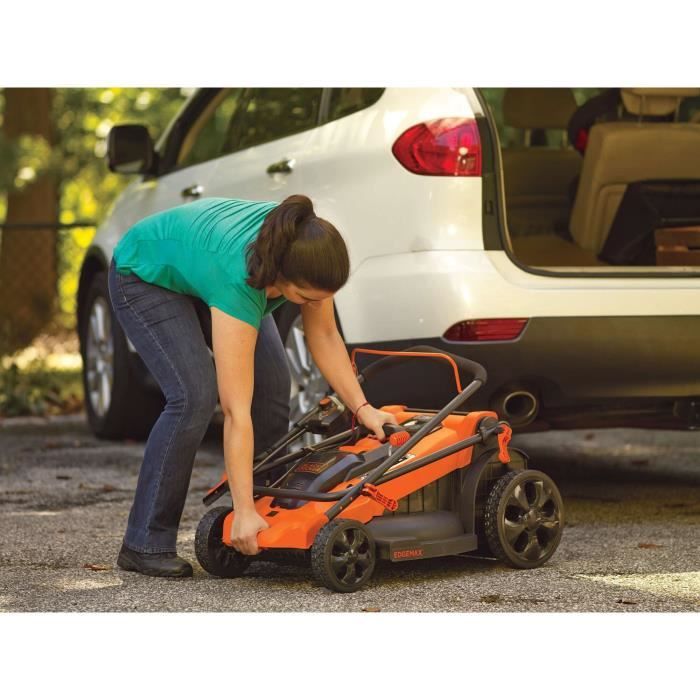 Tondeuse électrique filaire - BLACK+DECKER - LM2000-QS - 2000W - 48cm de coupe - Mulching, éjection latérale ou bac 50L