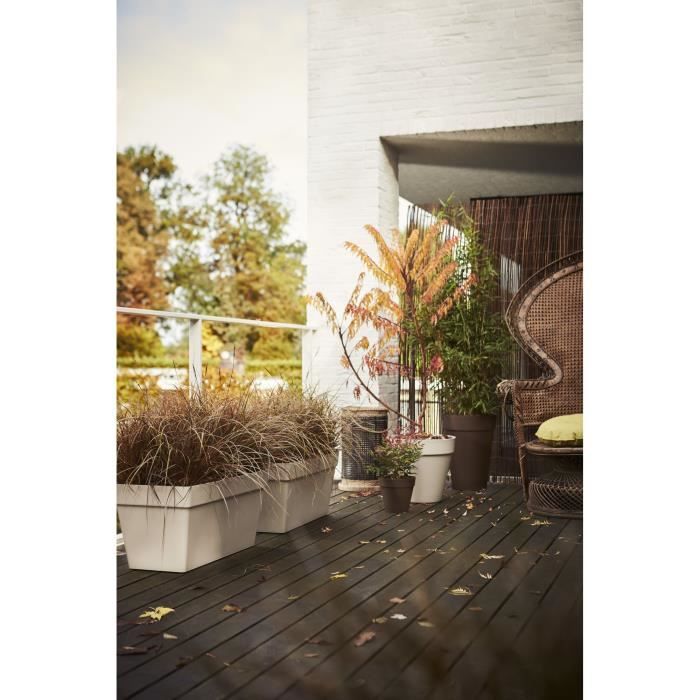 ELHO Bac a plantes avec roues Loft Urban Terrasse - 51 L - 70 x 35 x H 51 cm - Blanc