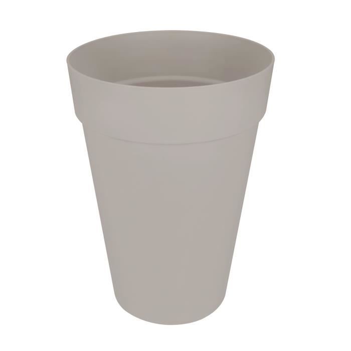 ELHO Pot de fleurs Loft Urban rond Haut - Ø 34 x H 45 cm - Extérieur - 100% recyclé - Gris