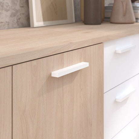 Ensemble Buffet et Table rectangulaire - Style Scandinave - LOFT - Chene / Blanc - PARISOT