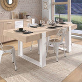 Ensemble Buffet et Table rectangulaire - Style Scandinave - LOFT - Chene / Blanc - PARISOT