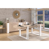 Table a manger - LOFT - Rectangulaire - Chene / Blanc - 8 personnes - 223,9 x 93 x 78,6 - PARISOT