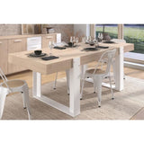 Table a manger - LOFT - Rectangulaire - Chene / Blanc - 8 personnes - 223,9 x 93 x 78,6 - PARISOT