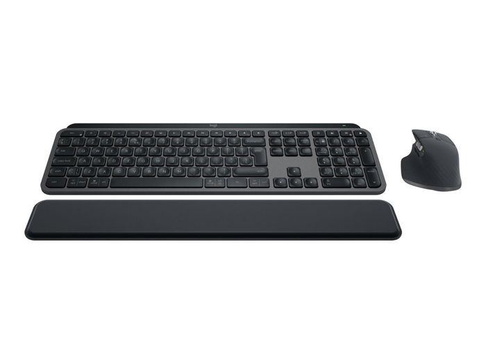 Ensemble Clavier Souris - Sans fil - Logitech - MX Keys S - AZERTY - Rétroéclairé - Graphite