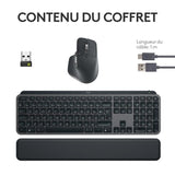 Ensemble Clavier Souris - Sans fil - Logitech - MX Keys S - AZERTY - Rétroéclairé - Graphite