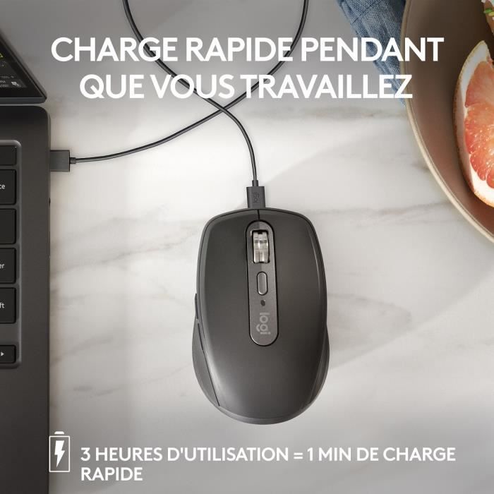 Souris - Sans fil - Logitech - MX Anywhere 3S - Blanc