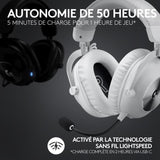 Casque gamer - Sans fil - Logitech G - Pro X 2 - Bluetooth - PS5, PS4, PC - Blanc