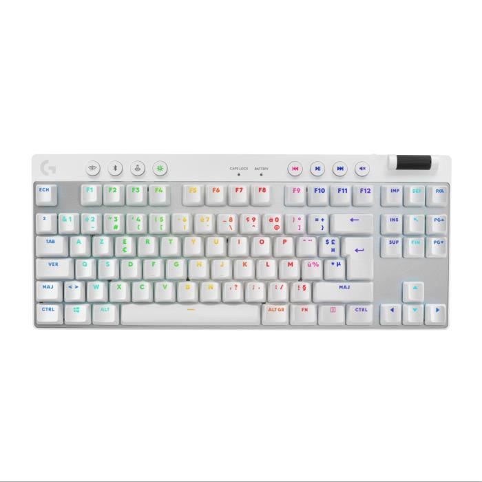 Clavier Logitech G PRO X TKL LIGHTSPEED Sans fil - Blanc