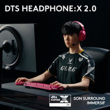 Casque gamer - Sans fil - Logitech G - Lightspeed - Rose