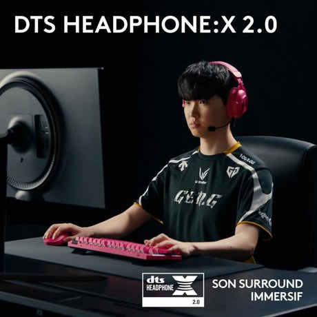 Casque gamer - Sans fil - Logitech G - Lightspeed - Rose