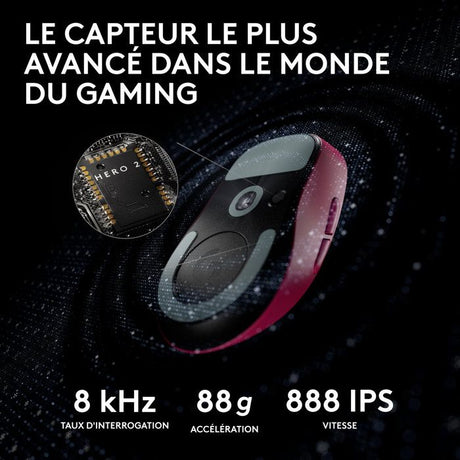 Souris gamer - Sans fil - Logitech G - Pro X Superlight 2 Lightspeed - Noir