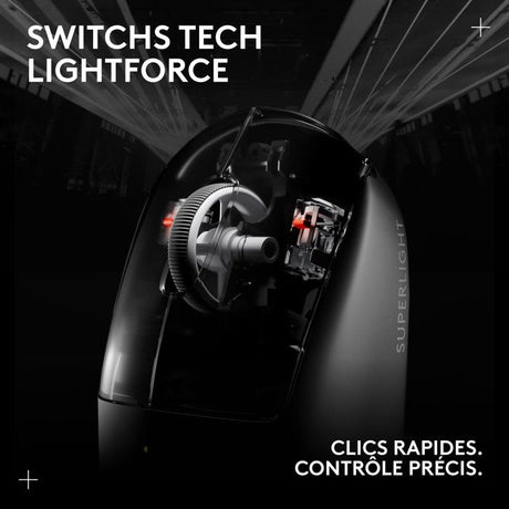 Souris gamer - Sans fil - Logitech G - Pro X Superlight 2 Lightspeed - Noir