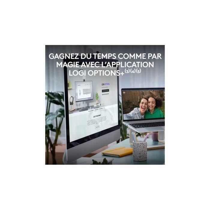 Ensemble Clavier Souris - Sans fil - Logitech - MK950 Signature - AZERTY - Blanc