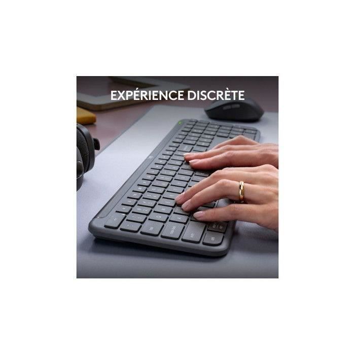 Ensemble Clavier Souris - Sans fil - Logitech - MK950 Signature - AZERTY - Graphite